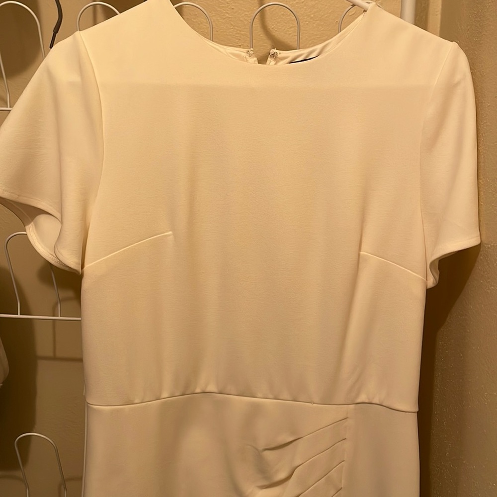 Ivory dress with front detail